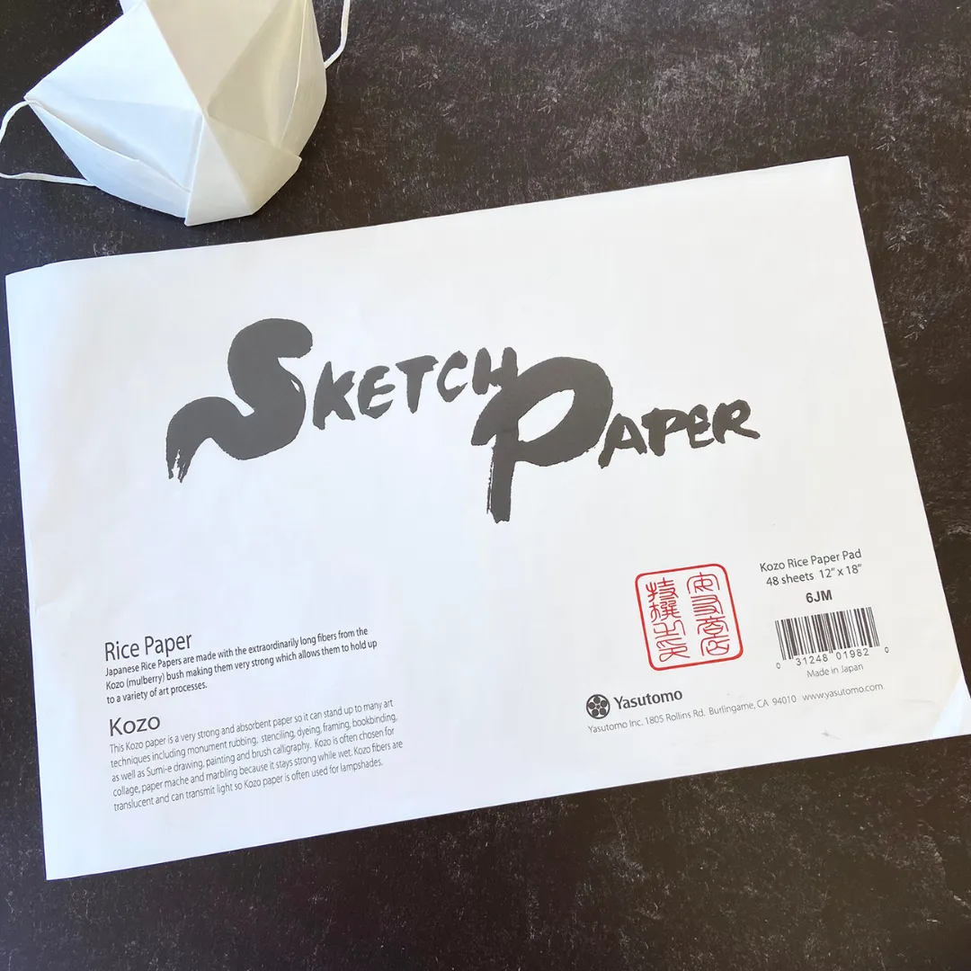 48 Sheet Pad of Washi Paper, 12 1/8” x 18 1/4” (6JM)