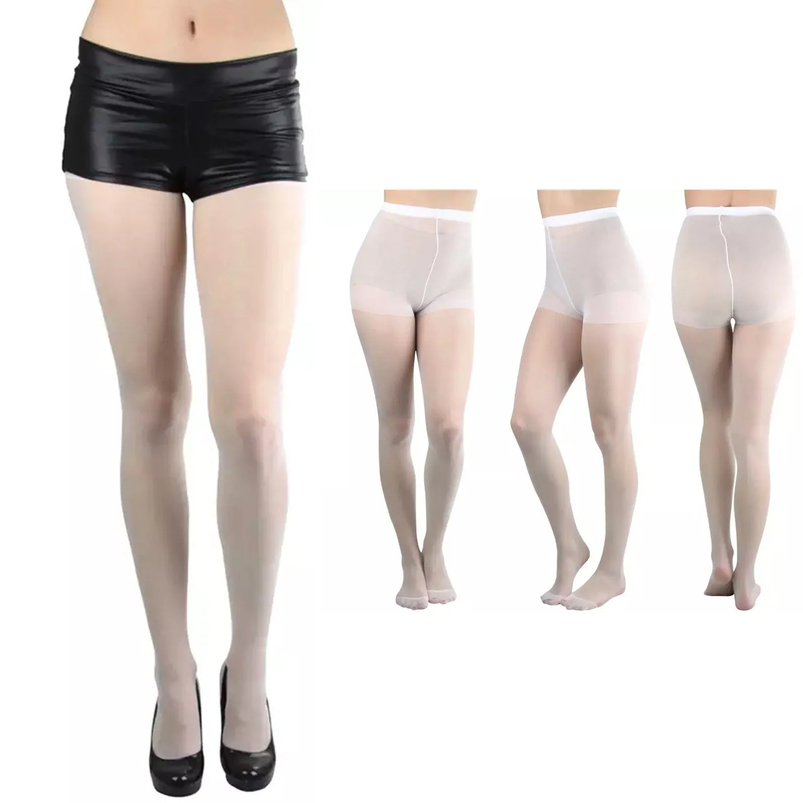 6-Pack: Women's Assorted Sheer Support Toe Pantyhose