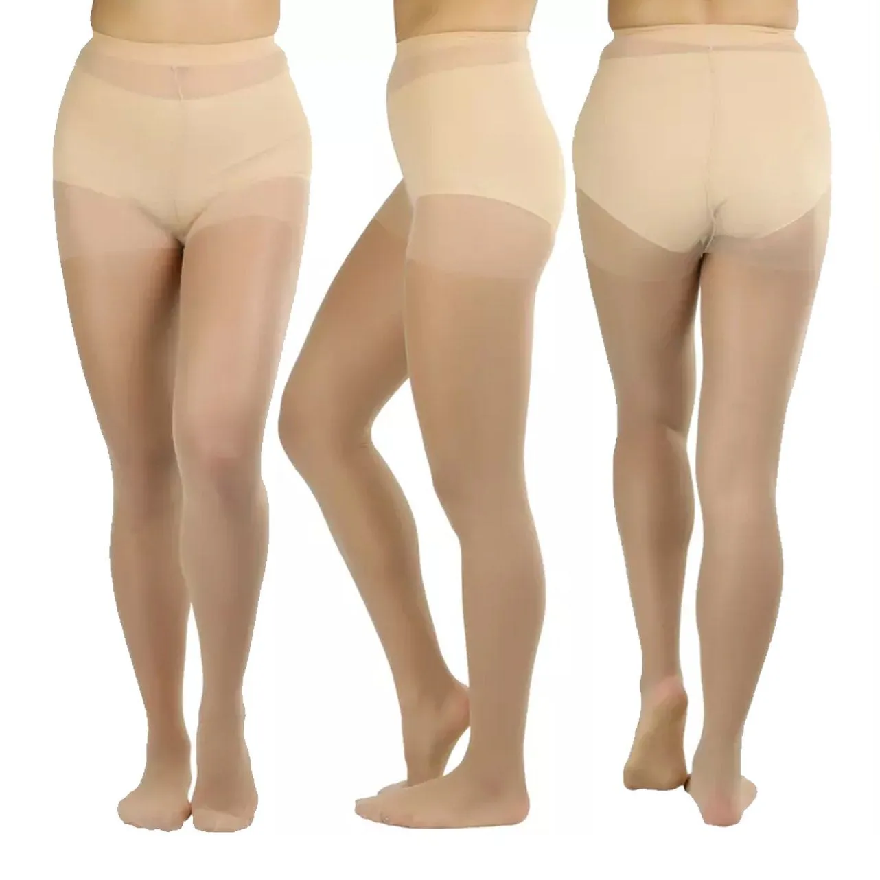 6-Pack: Women's Solid Color Basic Sheer Pantyhose