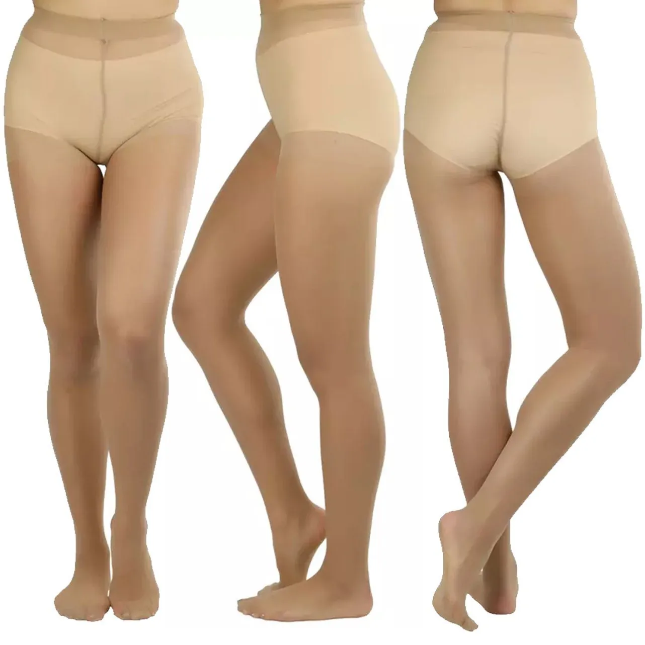 6-Pack: Women's Solid Color Basic Sheer Pantyhose