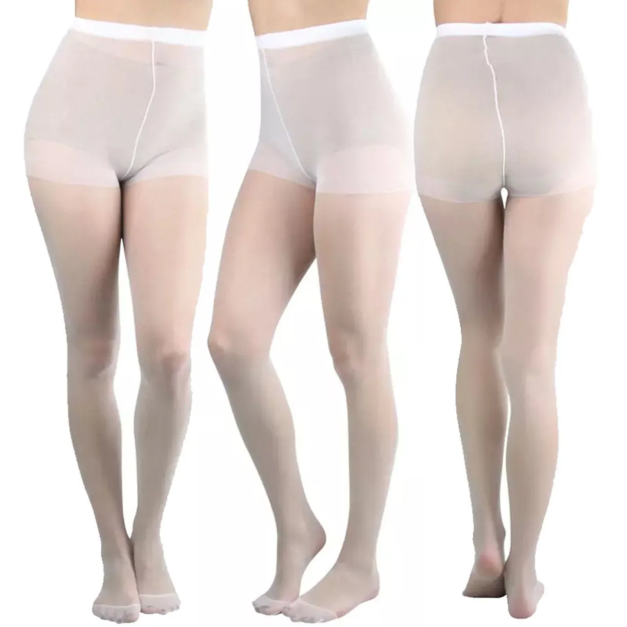 6-Pack: Women's Solid Color Basic Sheer Pantyhose