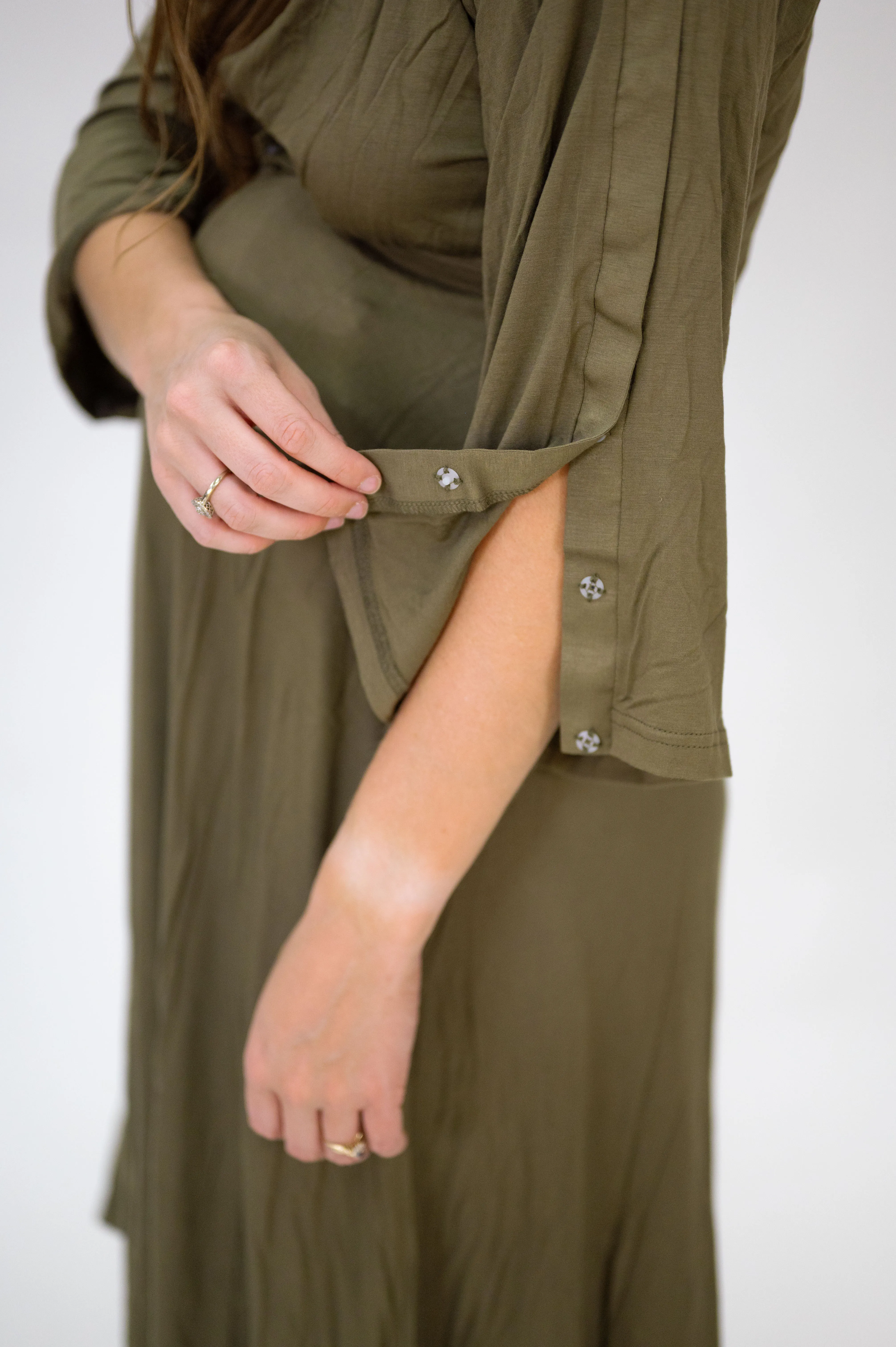Amelia Labor & Postpartum Gown in Sage