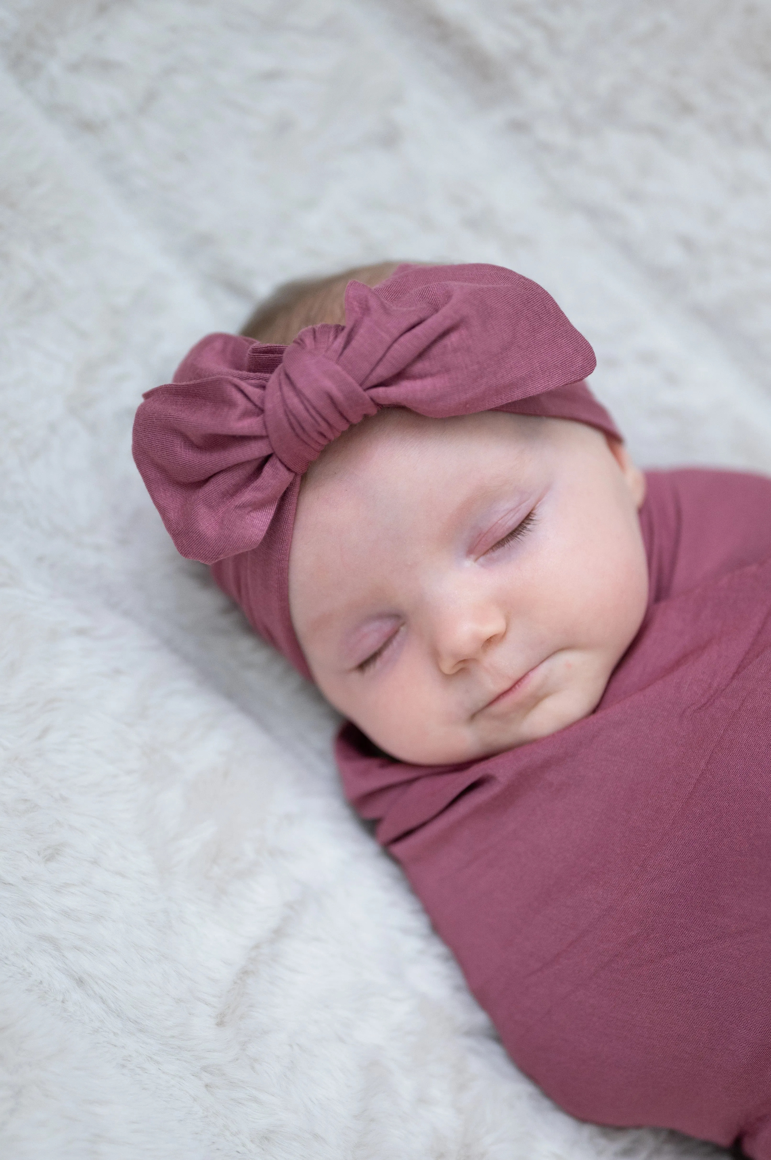 Baby Swaddle Set: Dusty Rose