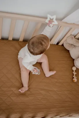 Bambella Designs 2-in-1 Waterproof Cot Sheet & Mattress Protector | Chestnut