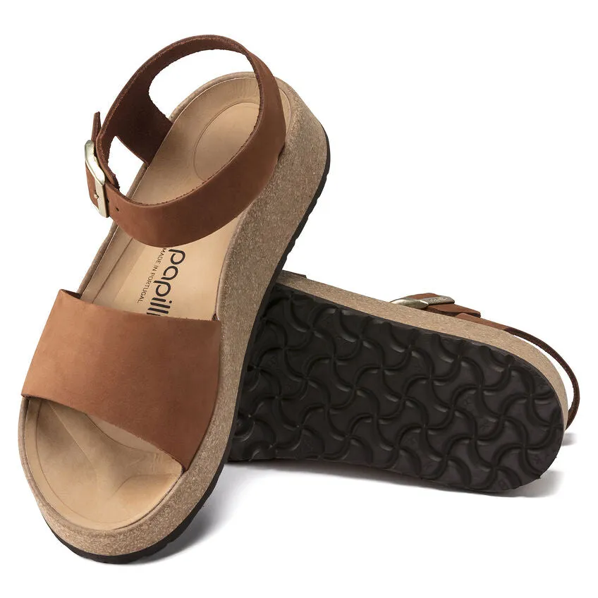 Birkenstock Glenda Nubuck Leather in Pecan
