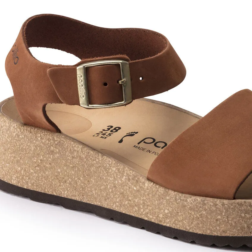 Birkenstock Glenda Nubuck Leather in Pecan