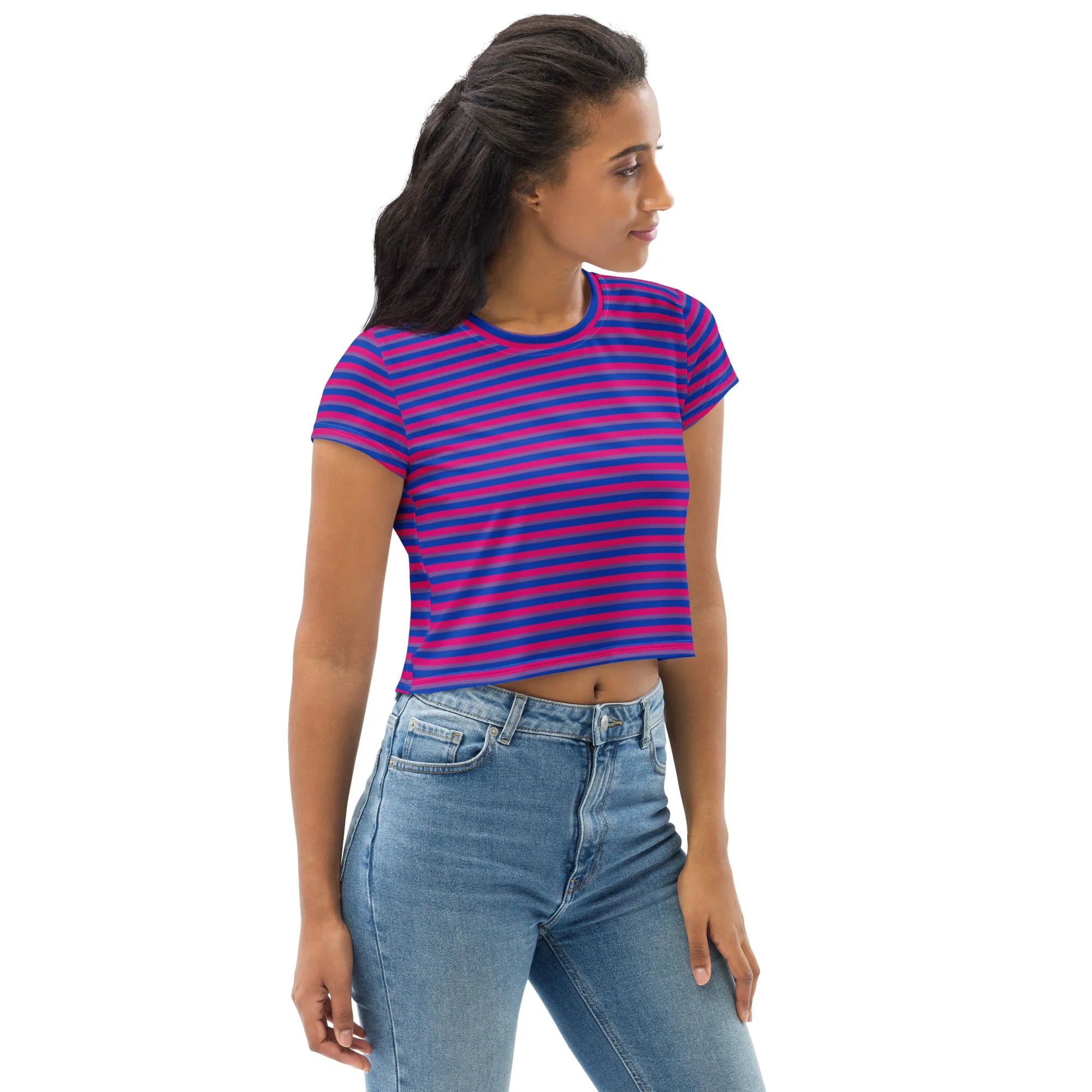 Bisexual Flag Crop Tee