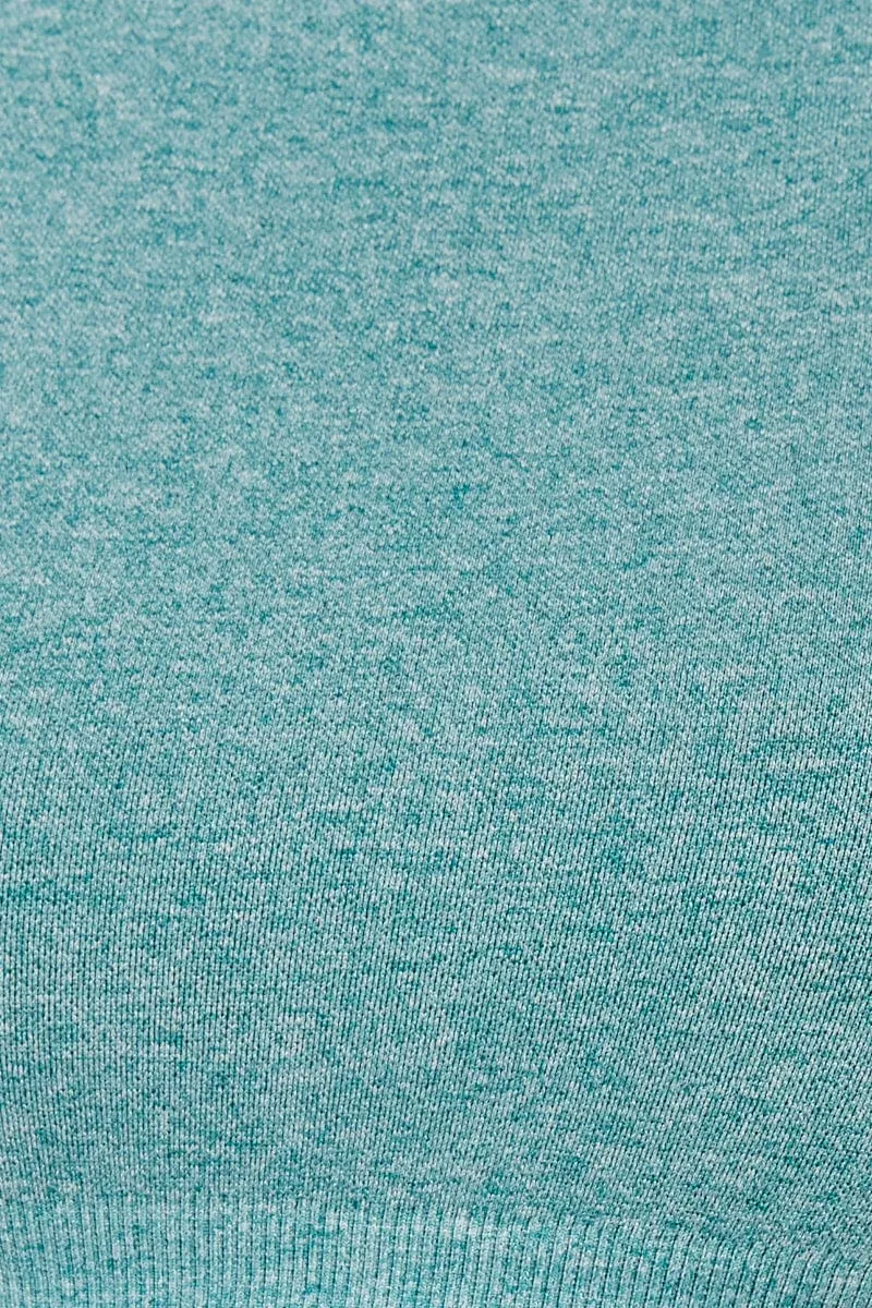 Blue Seamless Activewear T Shirt