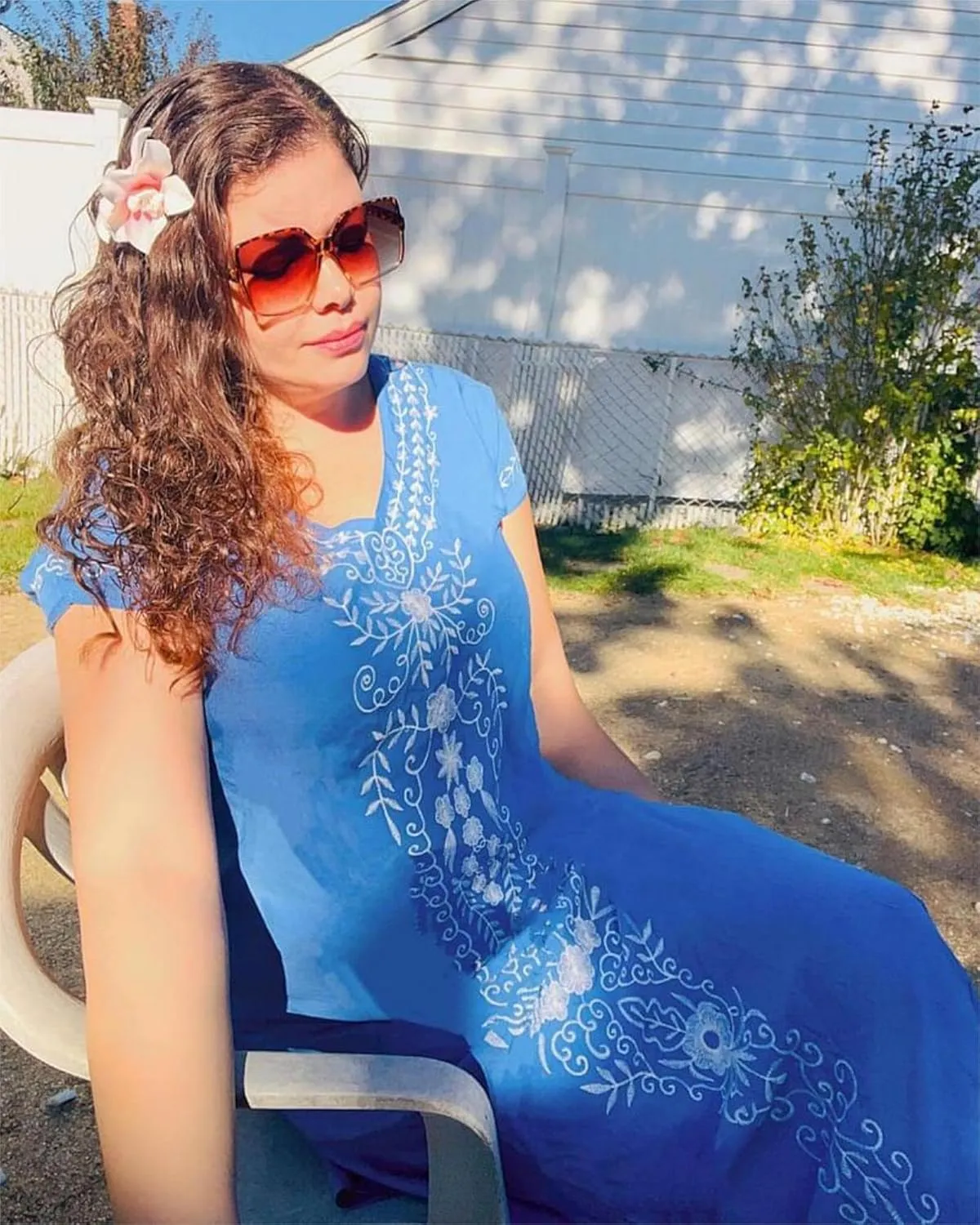 Busbseach Caftan Dresses for Women Embroidery Short Sleeve Beach Cover Up V Neck Maxi Kaftan Dress