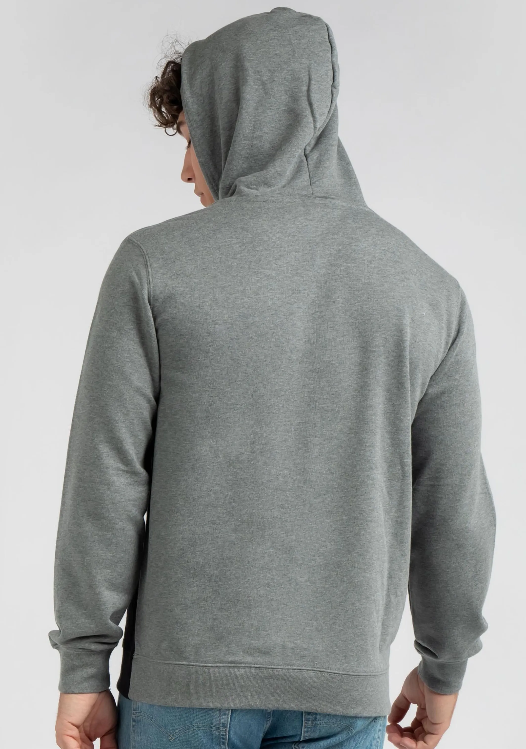 Champion Mens EU Roch Colourblock Hoodie Grey/black <br> AVX3A1 BXM