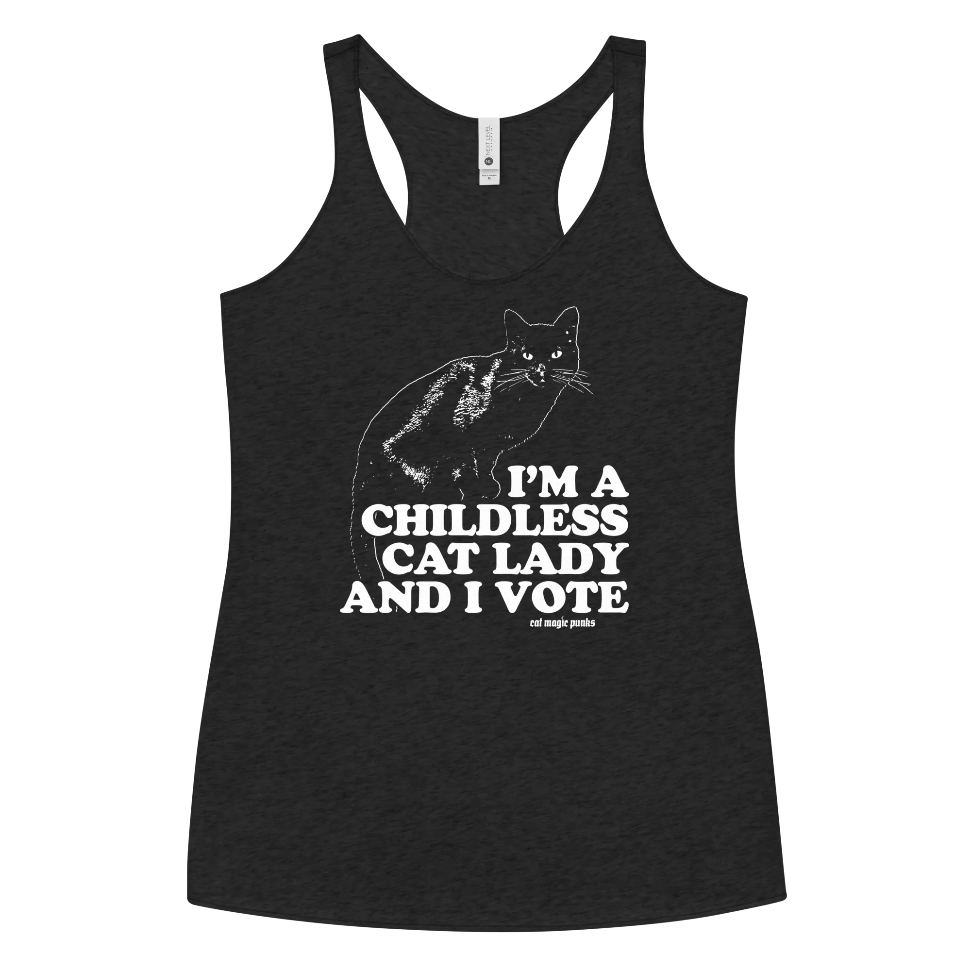 CHILDLESS CAT LADY VOTE Women's Racerback Tank