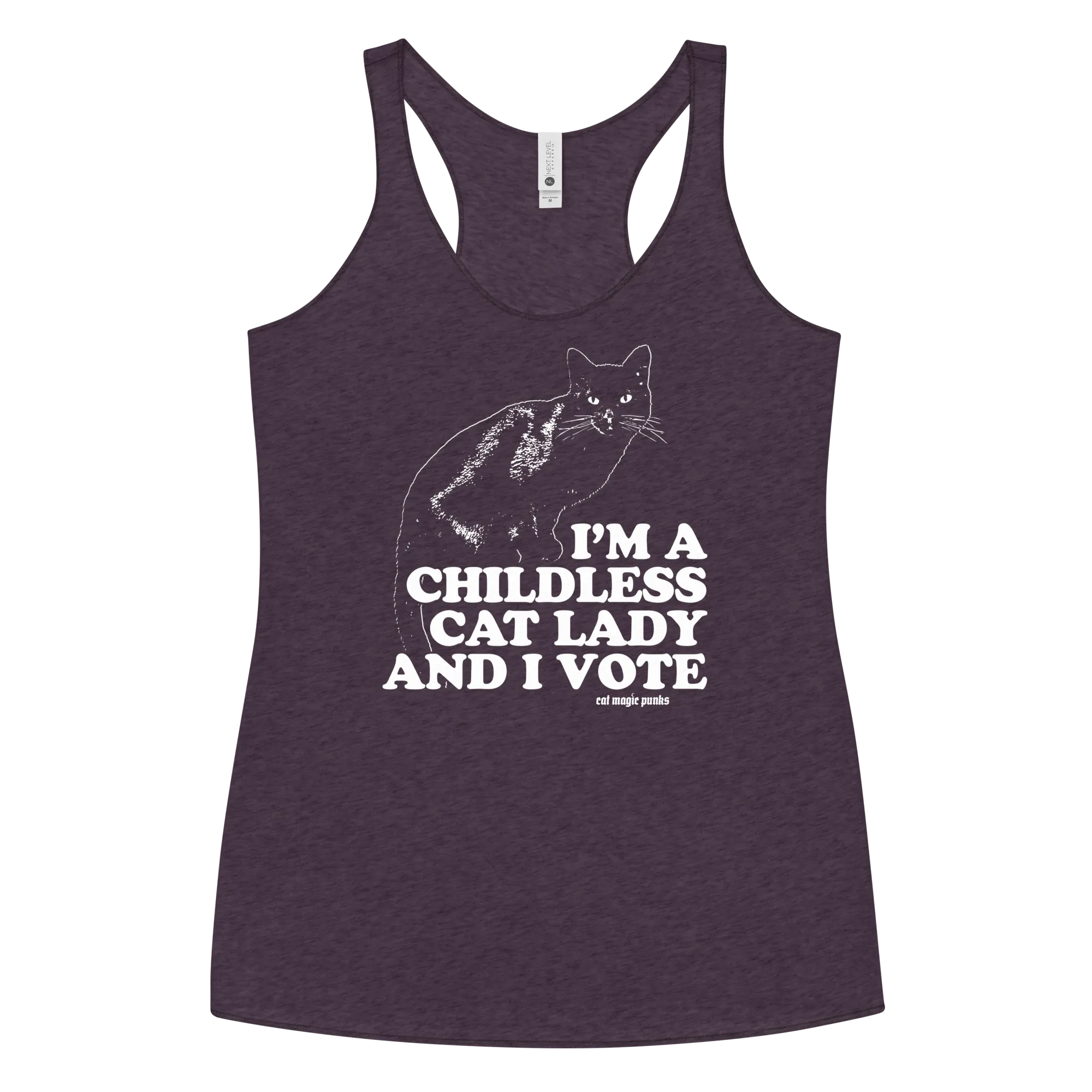 CHILDLESS CAT LADY VOTE Women's Racerback Tank