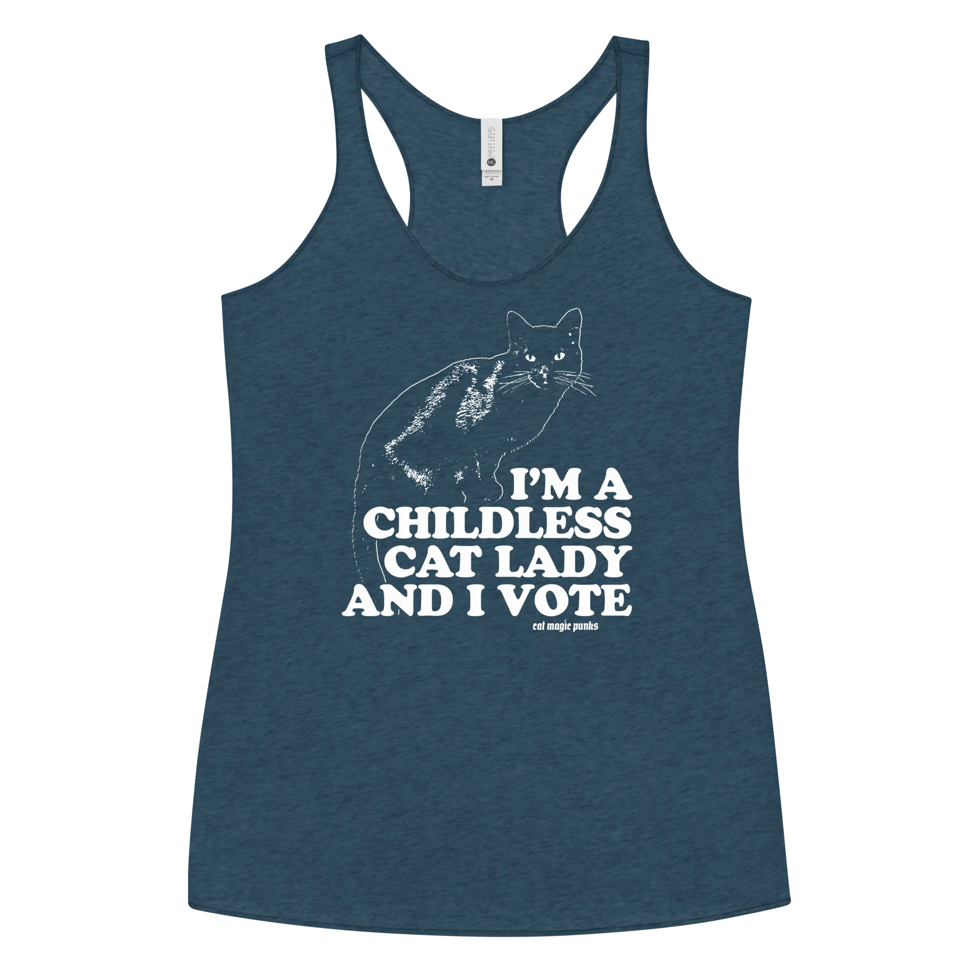 CHILDLESS CAT LADY VOTE Women's Racerback Tank