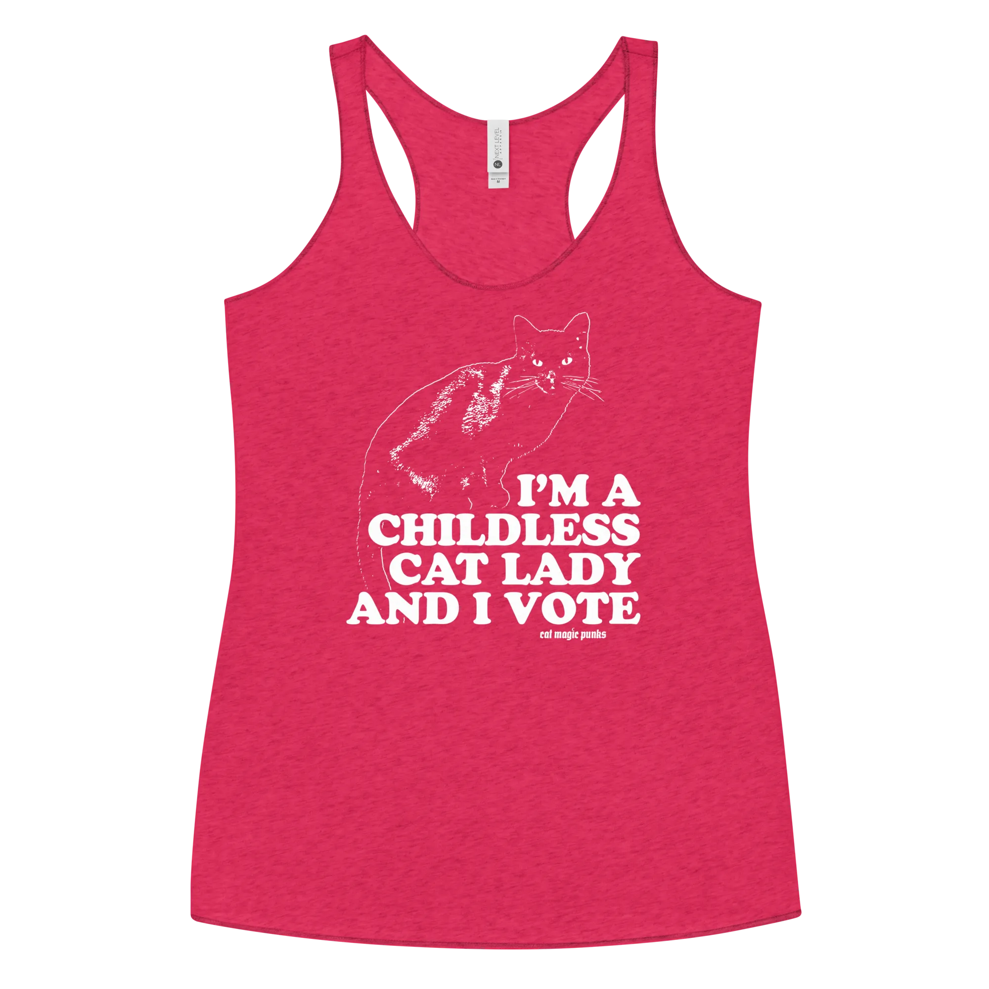 CHILDLESS CAT LADY VOTE Women's Racerback Tank