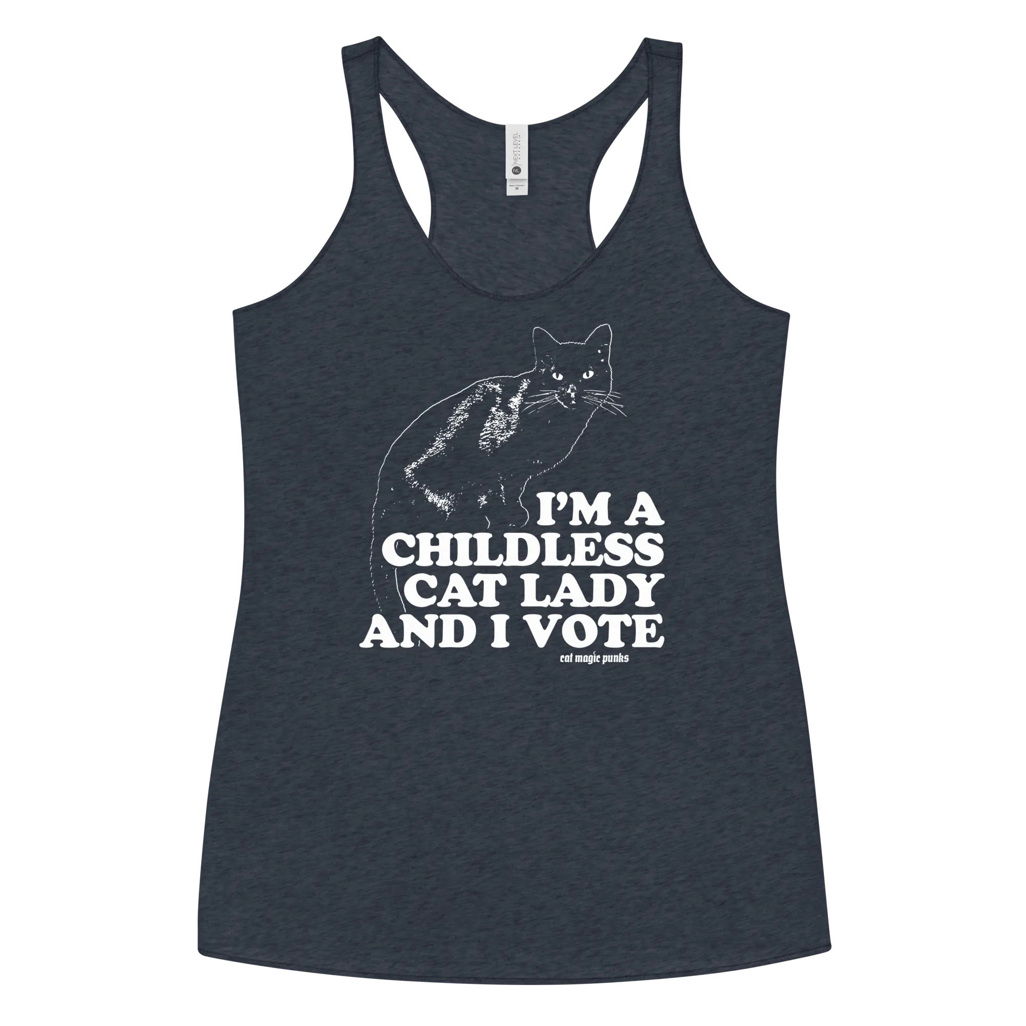 CHILDLESS CAT LADY VOTE Women's Racerback Tank