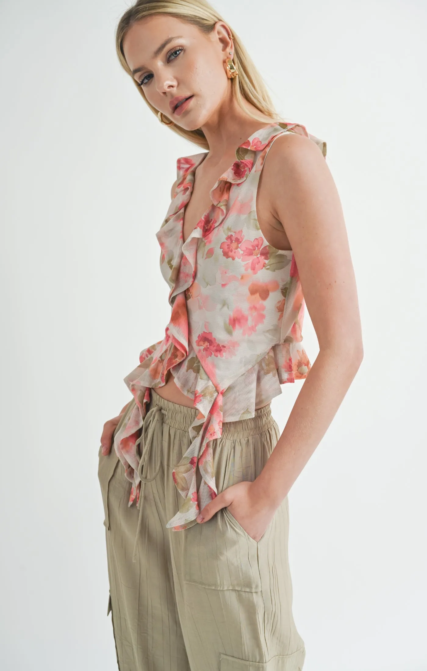 Divine Feminine Ruffled Tank