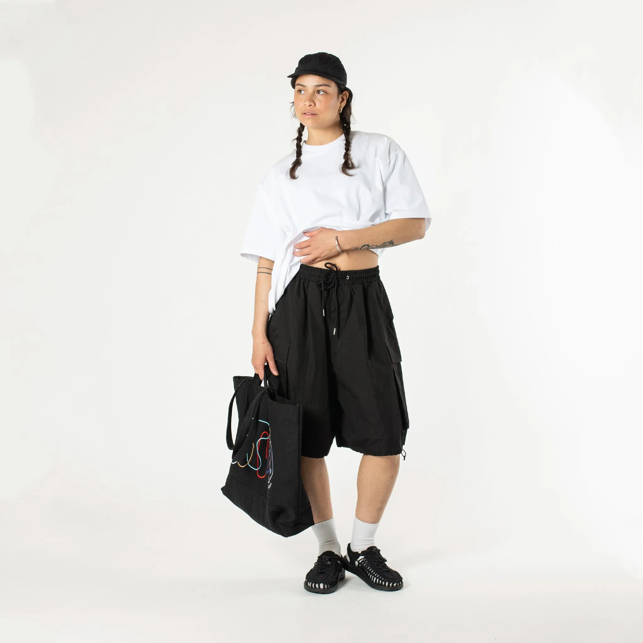 Estudio Niksen Ripstop Balloon Cargo Shorts (Black)