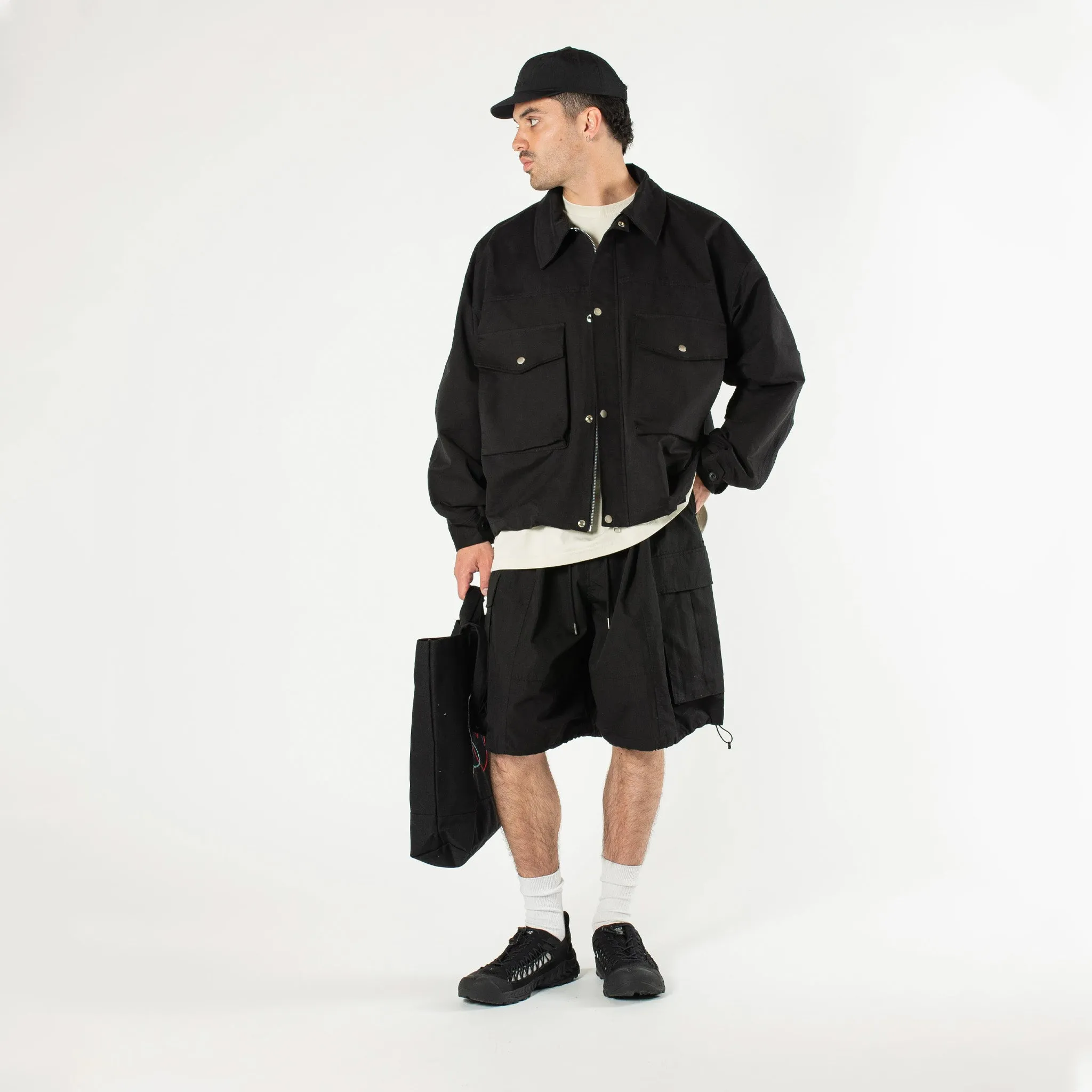 Estudio Niksen Ripstop Balloon Cargo Shorts (Black)