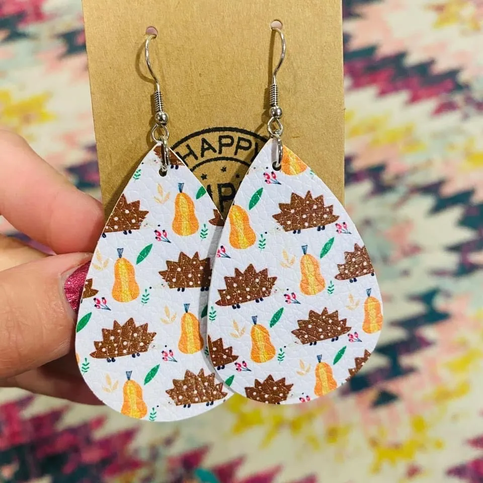 Fall Leather earrings