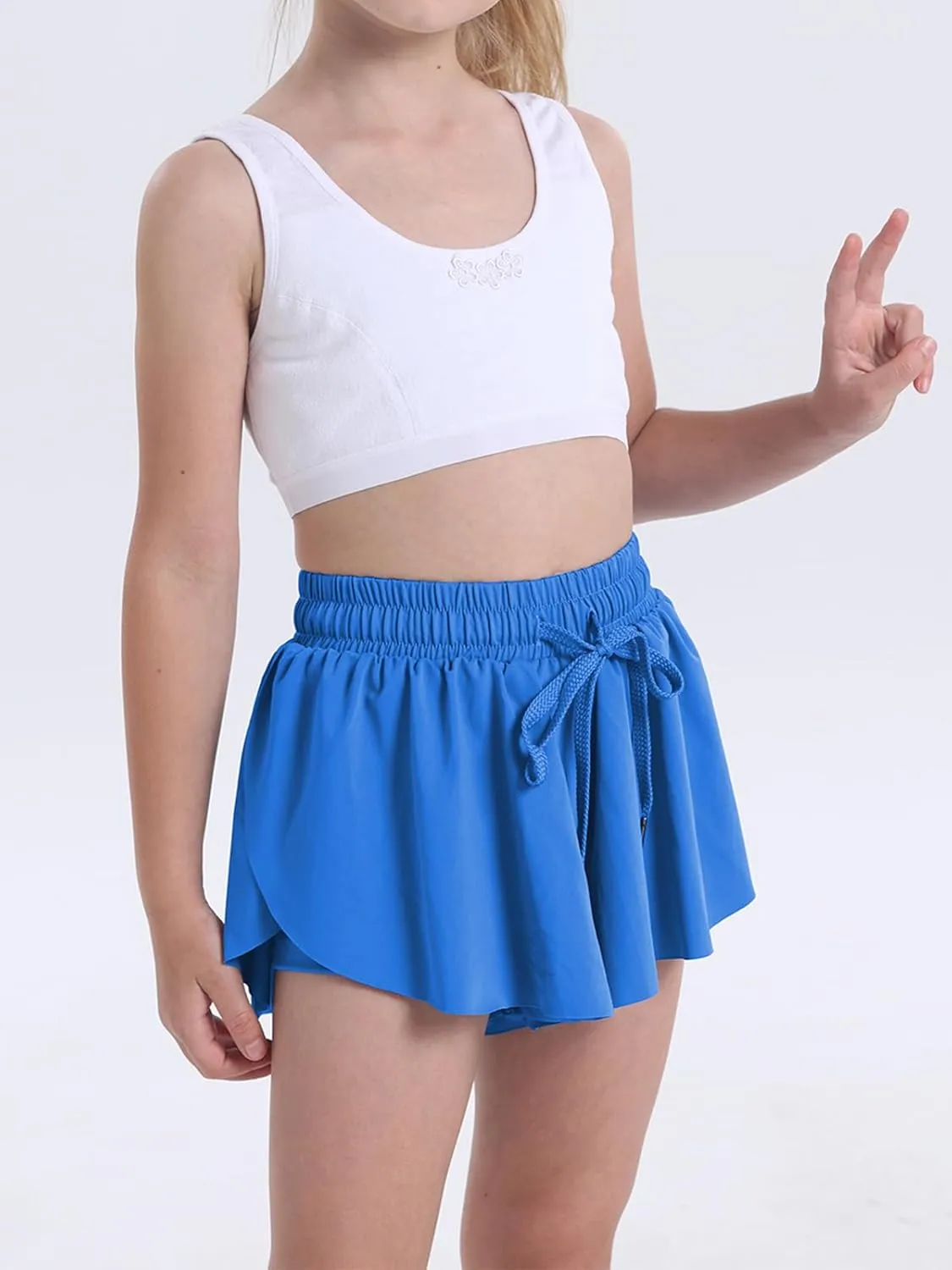 Flowy Shorts for Teen Girls Athletic Running Youth Butterfly Shorts