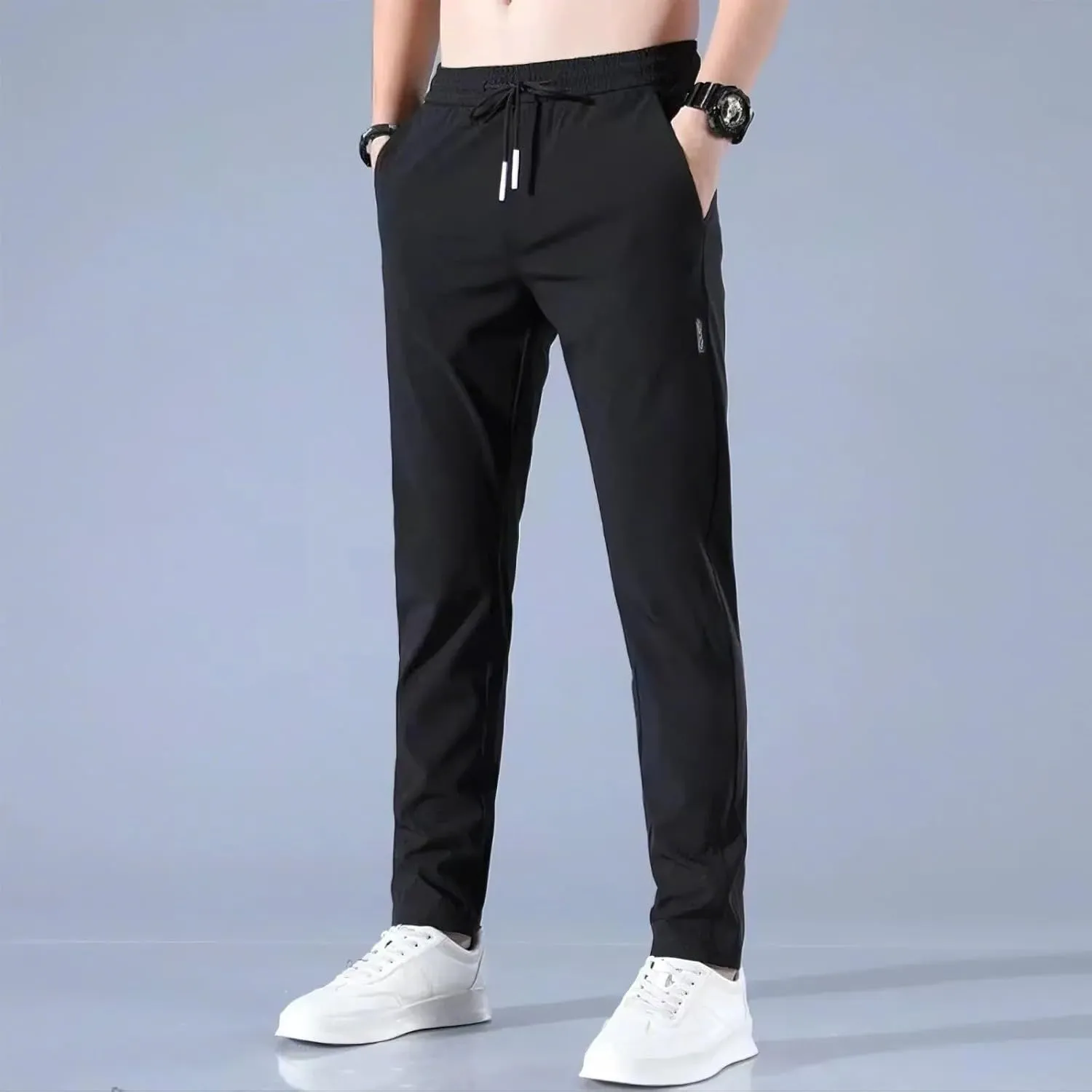 Glide Pants Men Lightweight Pull On Stretch Active Pants Palcomfy Quick Dry Water Resistant Hiking Pant with Pockets