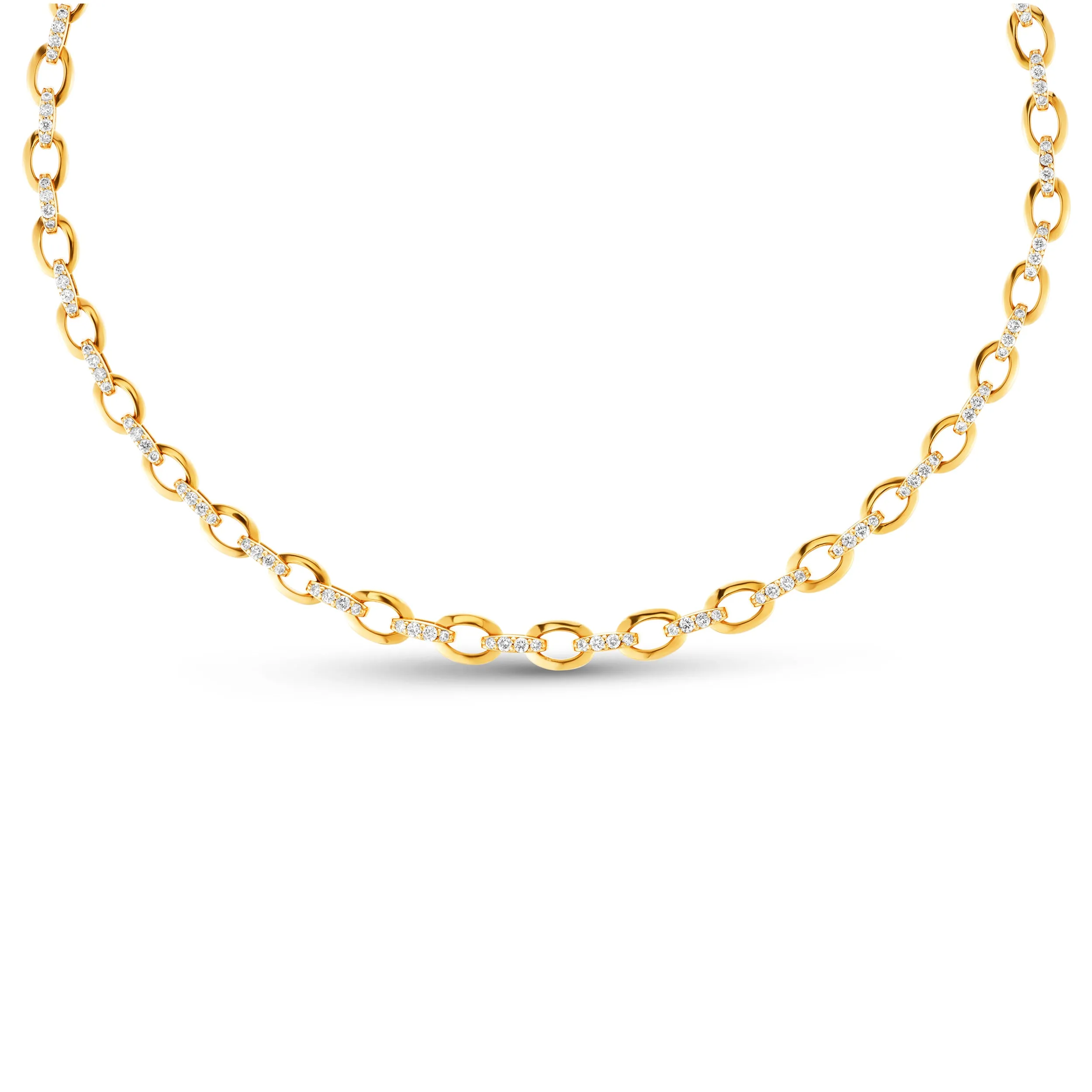 Graduated Oval Link Necklace