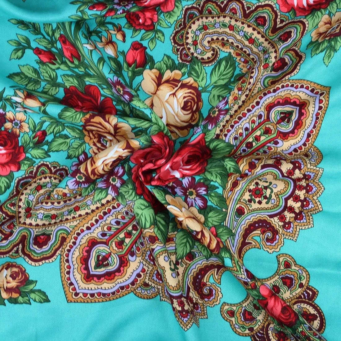 Gudessly Women's Traditional Scarf Wrap Tassel Shawl Fringes Neck Head Shawl Retro Scarf Floral Poncho