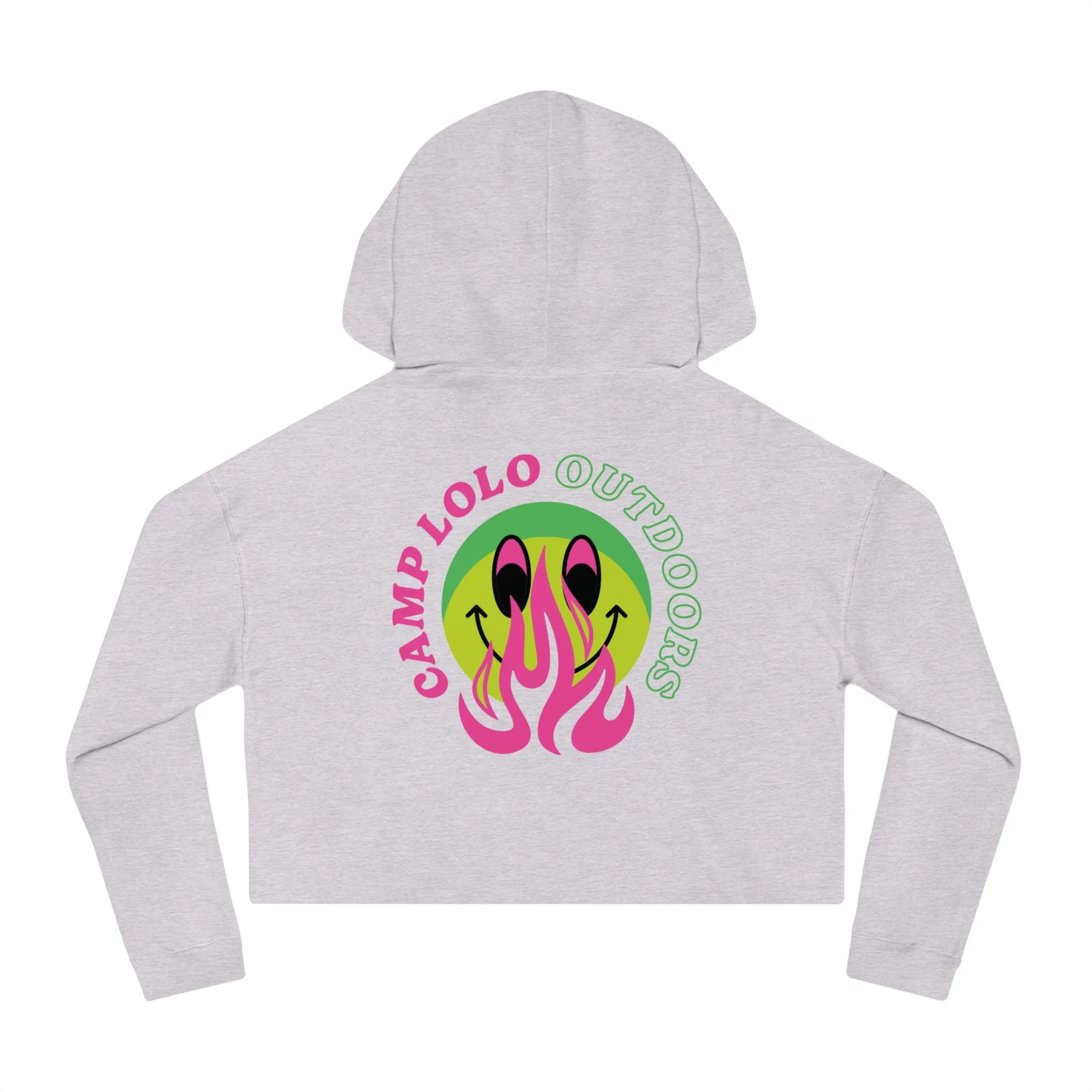 Happy Camper Women’s Cropped Hooded Sweatshirt