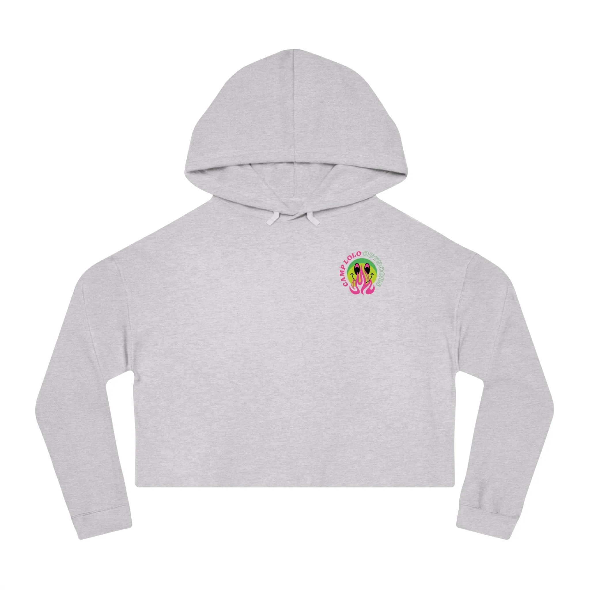 Happy Camper Women’s Cropped Hooded Sweatshirt