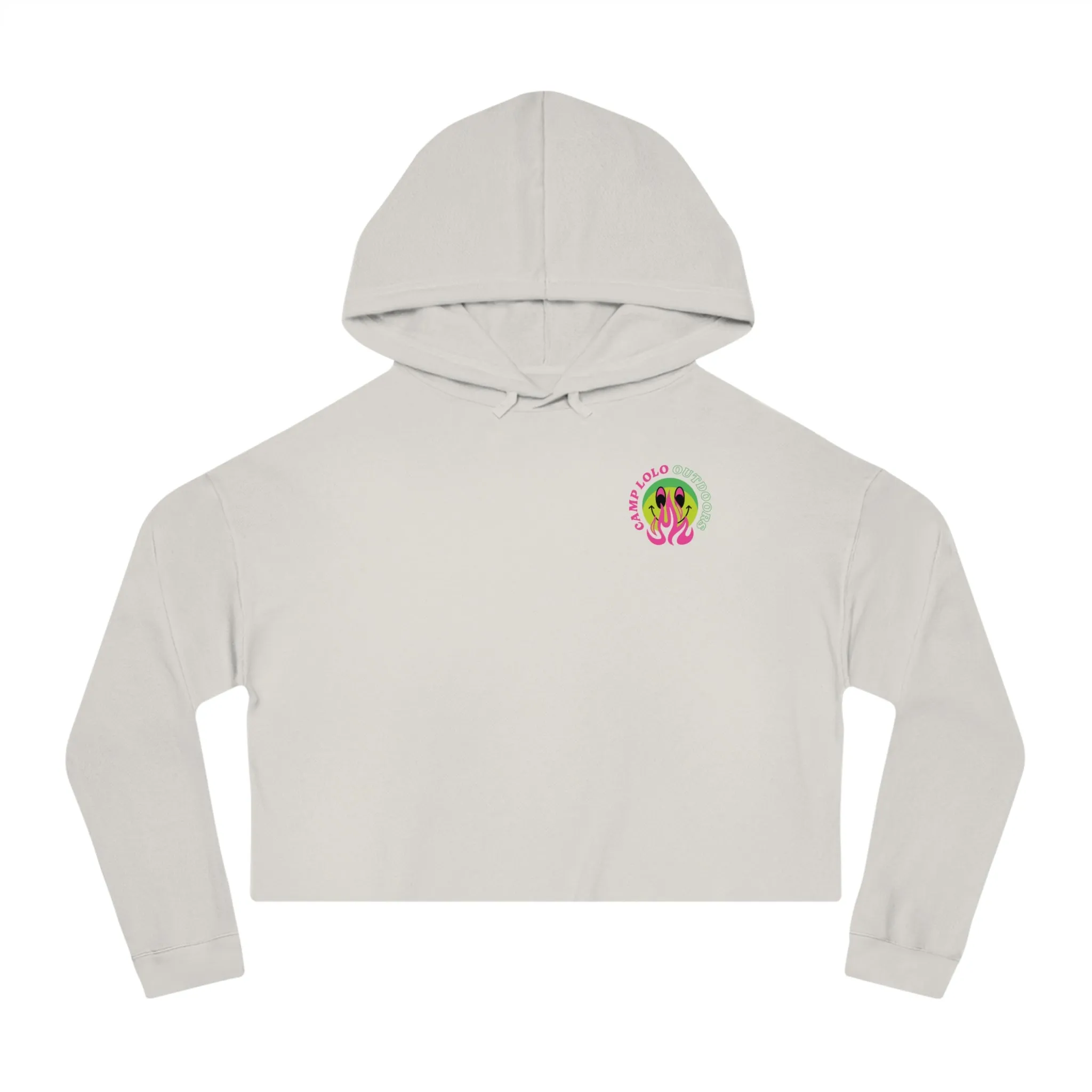 Happy Camper Women’s Cropped Hooded Sweatshirt