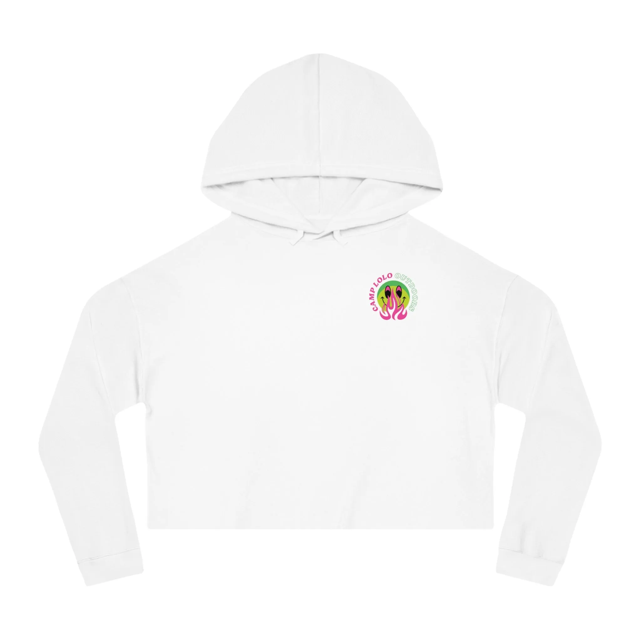 Happy Camper Women’s Cropped Hooded Sweatshirt