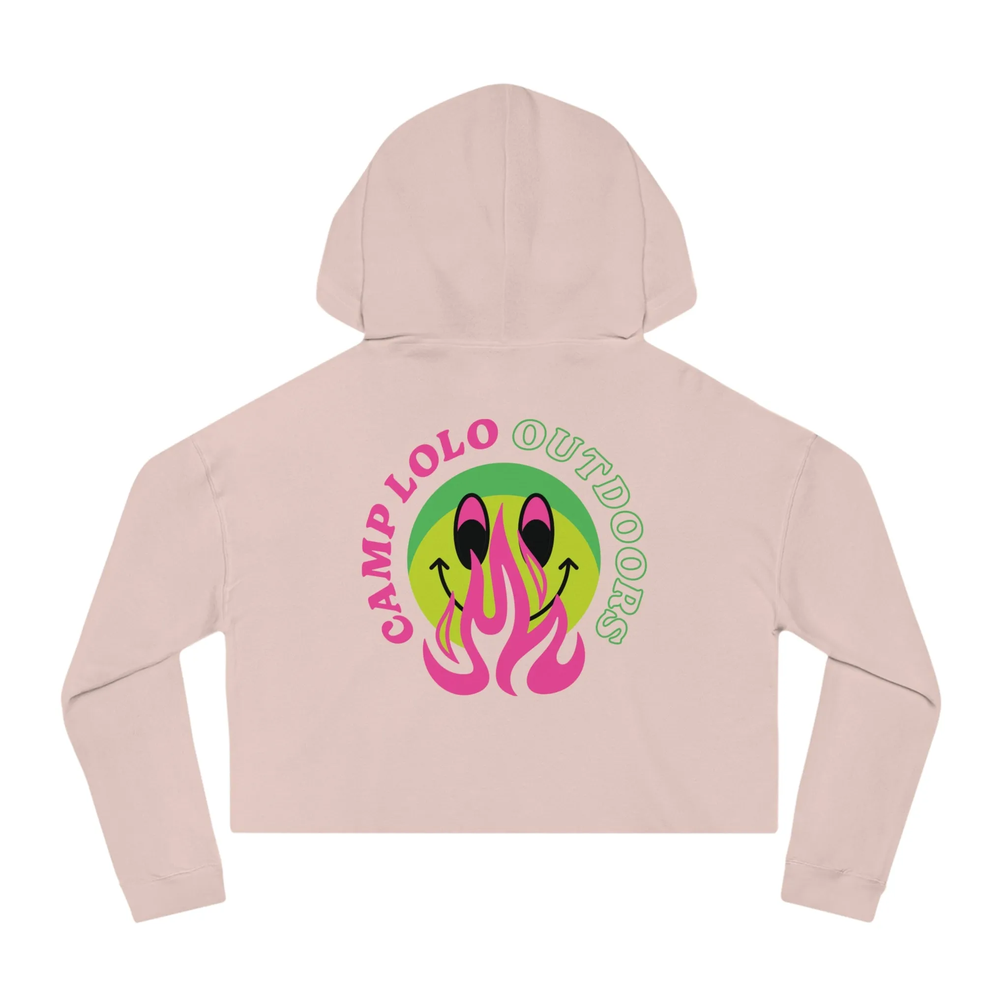 Happy Camper Women’s Cropped Hooded Sweatshirt