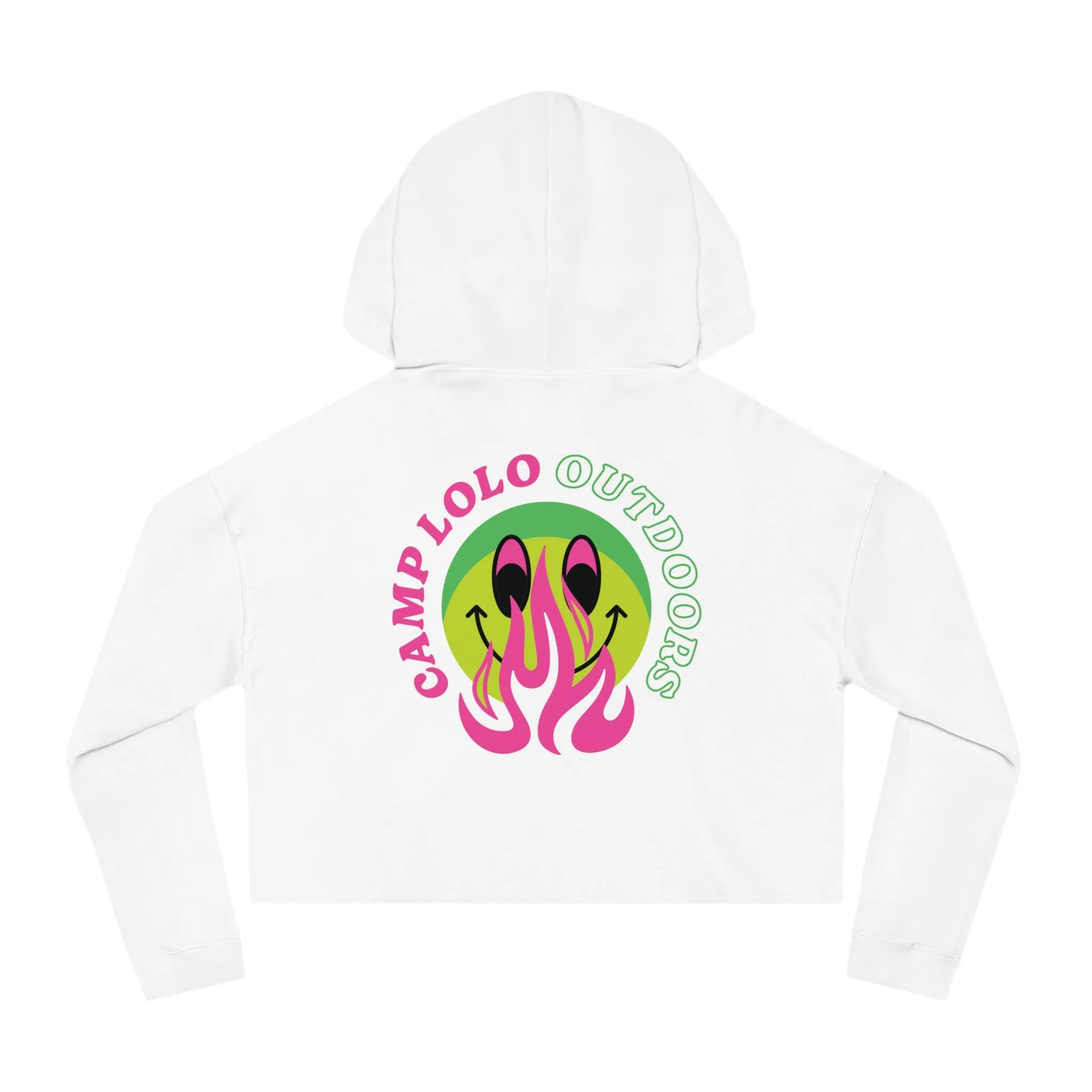 Happy Camper Women’s Cropped Hooded Sweatshirt