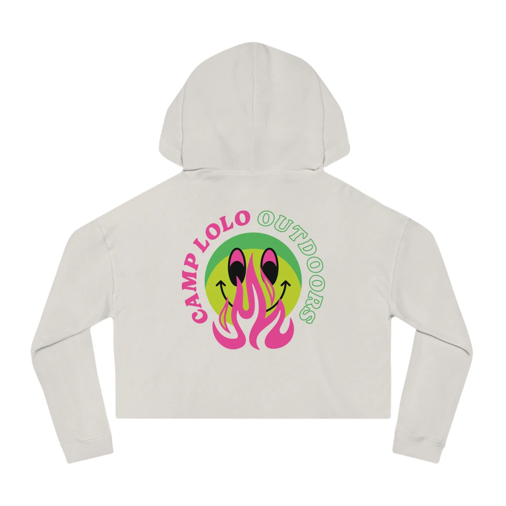 Happy Camper Women’s Cropped Hooded Sweatshirt