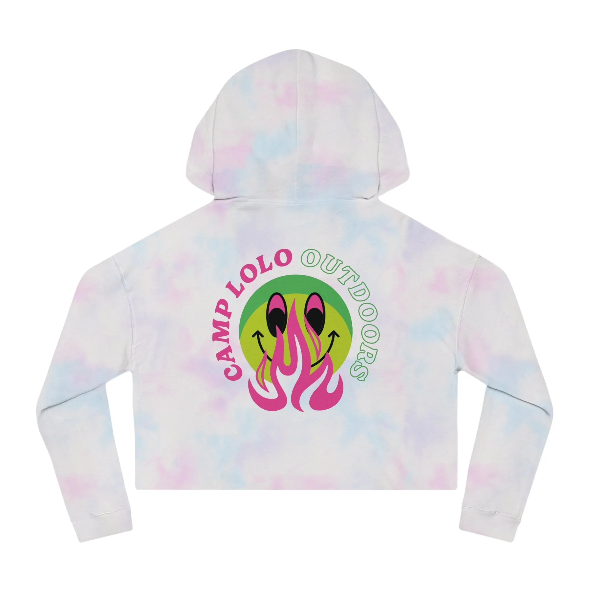 Happy Camper Women’s Cropped Hooded Sweatshirt