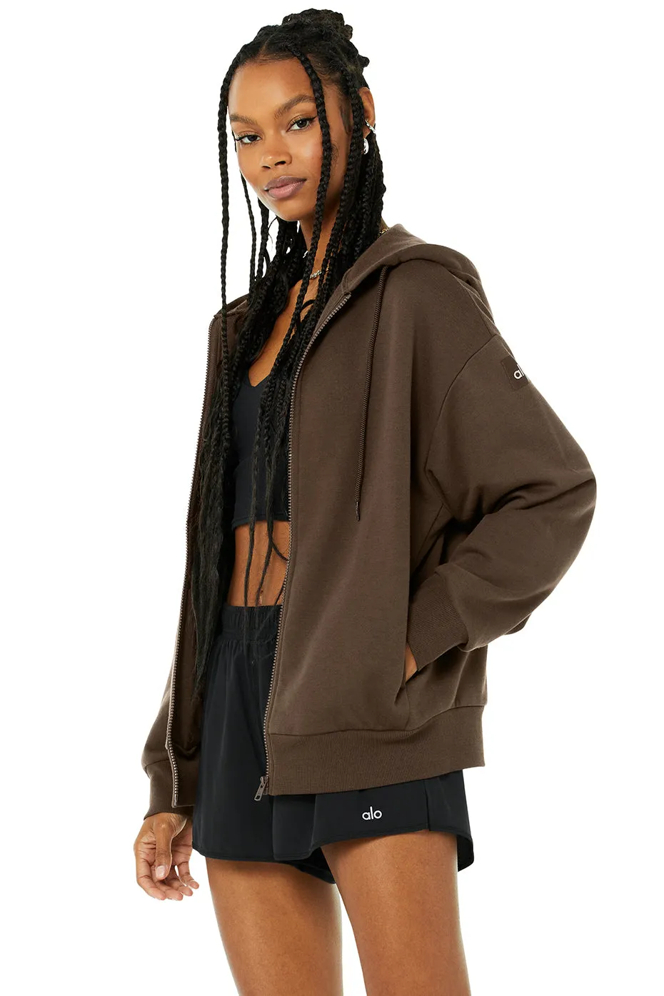 Hype Full Zip Hoodie - Espresso