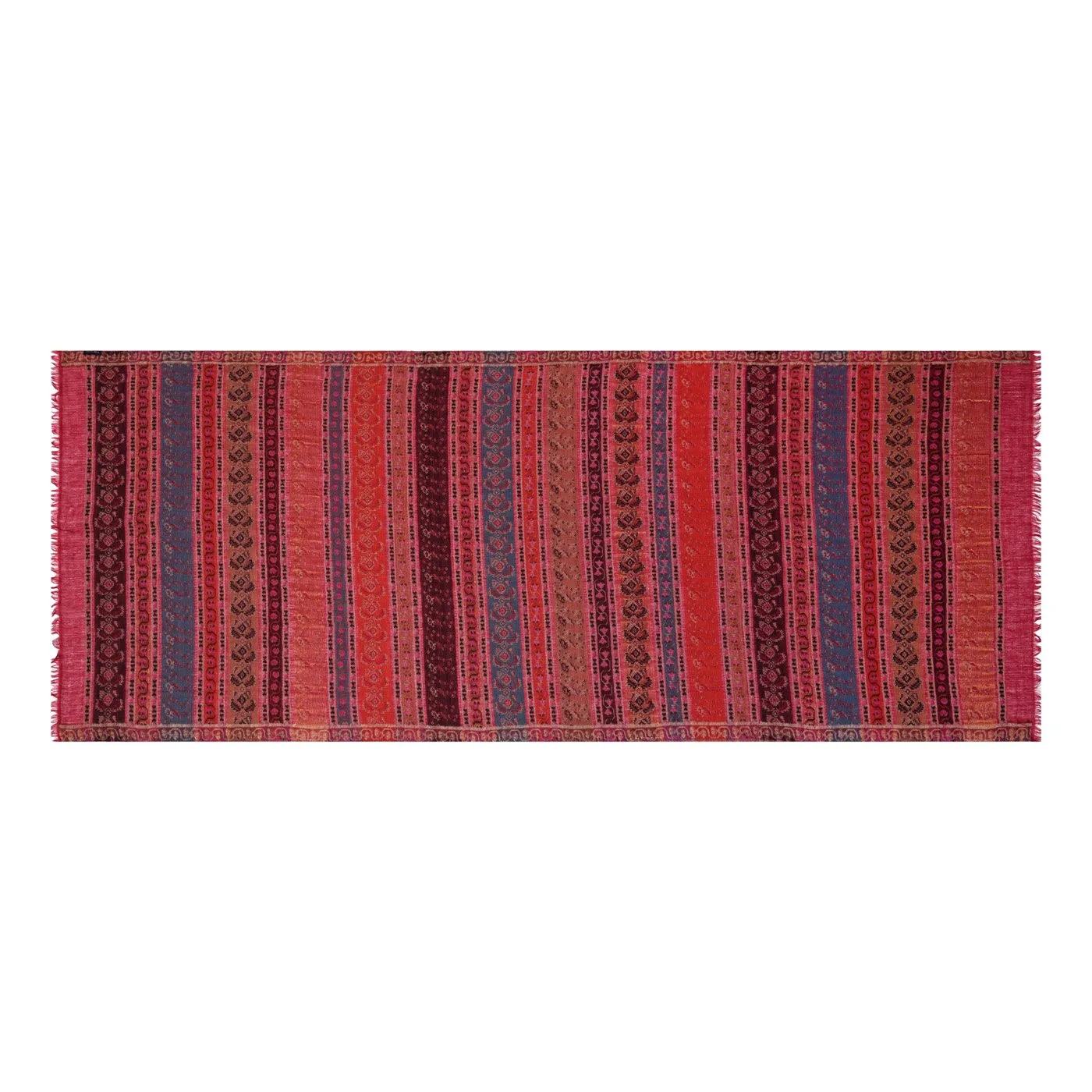 Ikat Floral Stripe Woolen Stole