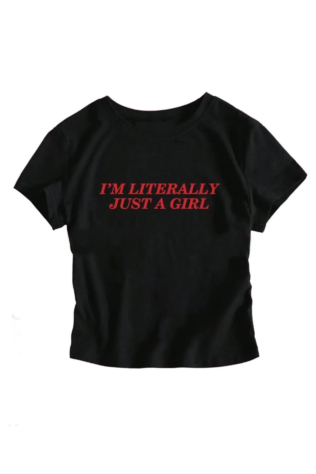 Just A Girl Top (Black/Red)