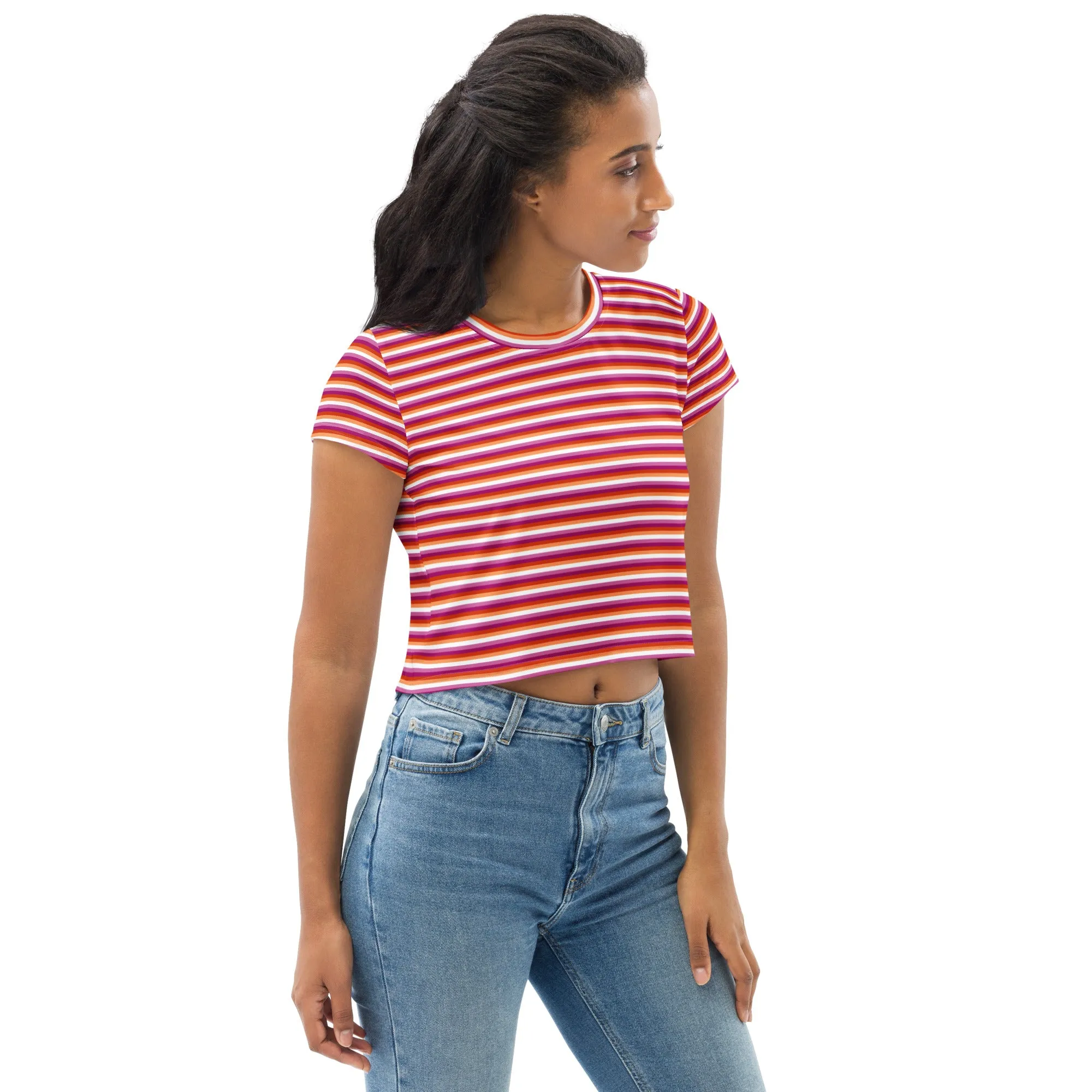 Lesbian Flag Crop Tee