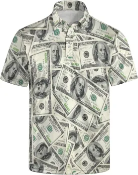 Men's Funny Polo Shirts Short Sleeve Golf Shirt for Men Quick-Dry Golf Polo Shirt Moisture Wicking Activewear Polos