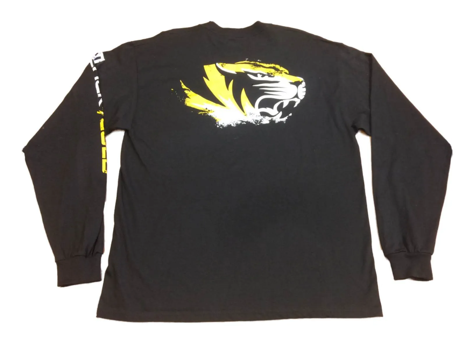 Missouri Tigers Gear for Sports Black "Black & Gold" LS Crew Neck T-Shirt (L)