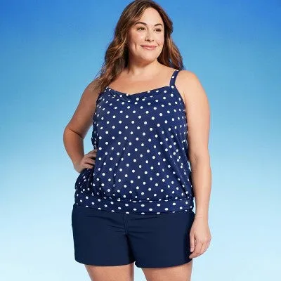 New - Lands' End Women's 5" UPF 50 Swim Shorts - Navy Blue 2X