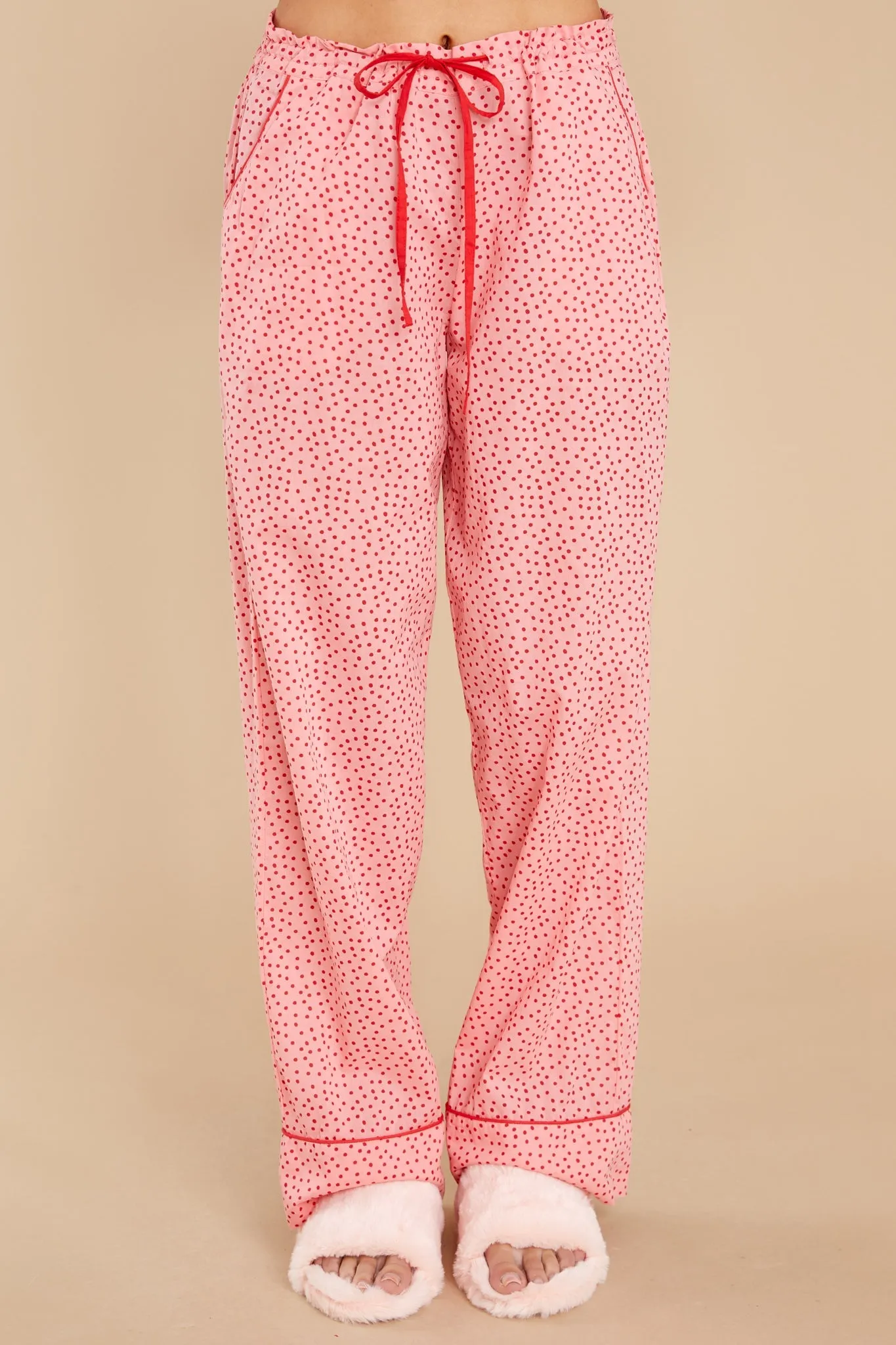 Pressing Snooze Pink Print Pajama Set