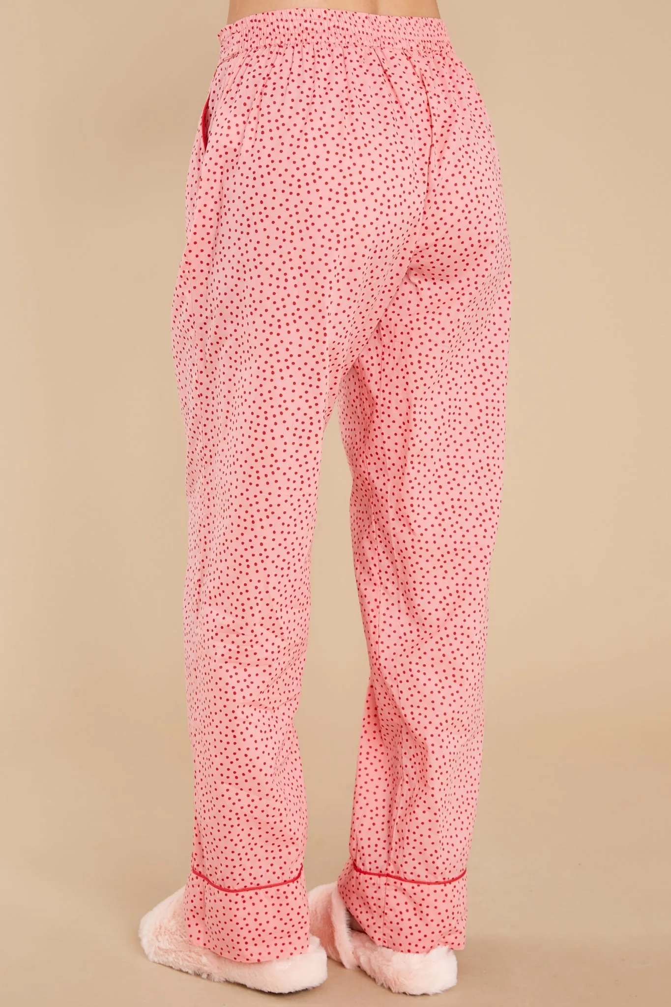 Pressing Snooze Pink Print Pajama Set
