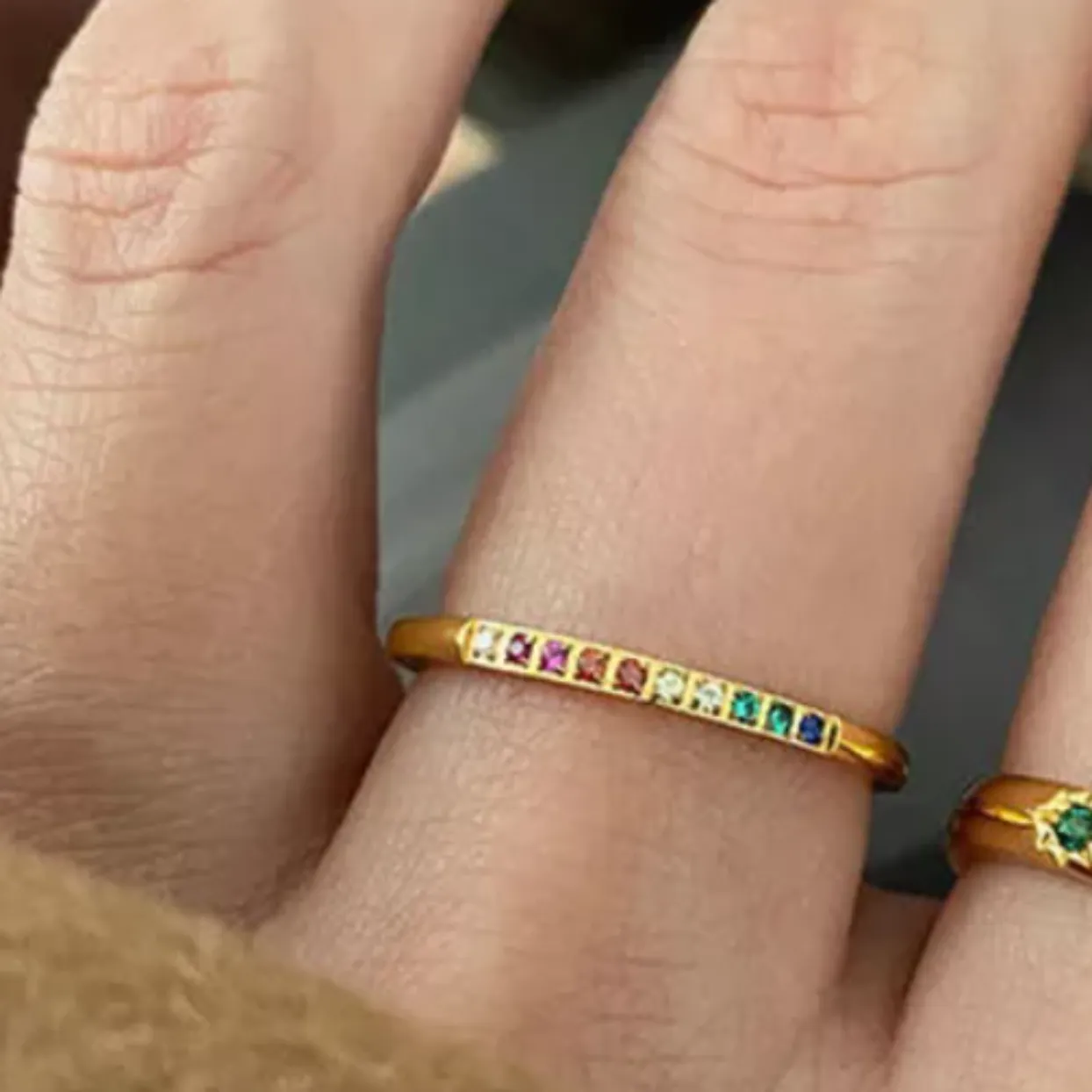 RAINBOW DREAMING - WATERPROOF GOLD RING