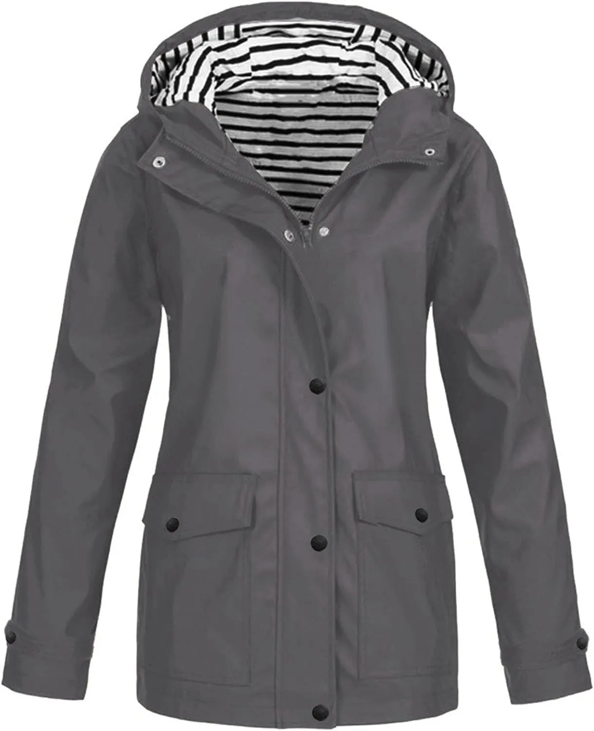 Raincoat for Women 2024 Rain Plus Size Hooded Waterproof Breathable Windbreaker Outdoor Ladies Lightweight Coat
