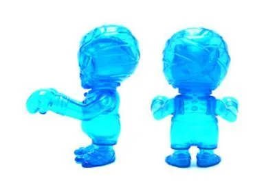 Secret Base Damage Brain Rainy Day Clear Blue Mummy Sofubi Figure Designer Toy