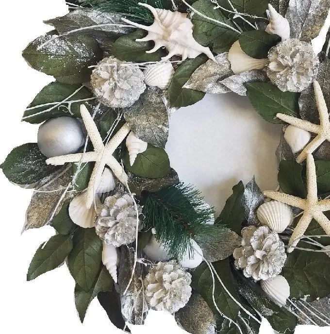 Silver Seashore Preserved Coastal Wreath