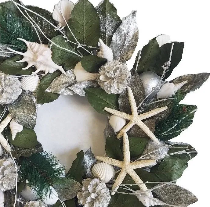 Silver Seashore Preserved Coastal Wreath