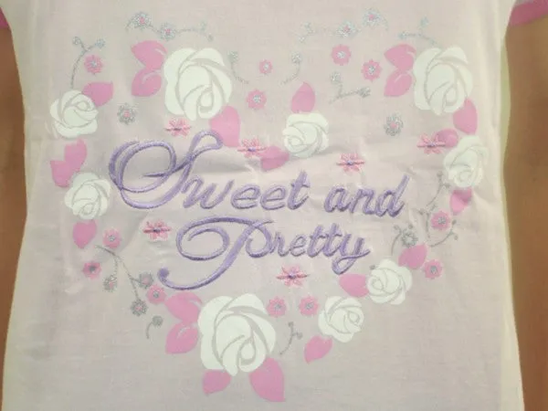 Sweet & Pretty 100% Pure Egyptian Cotton Pajama In Pale Pink